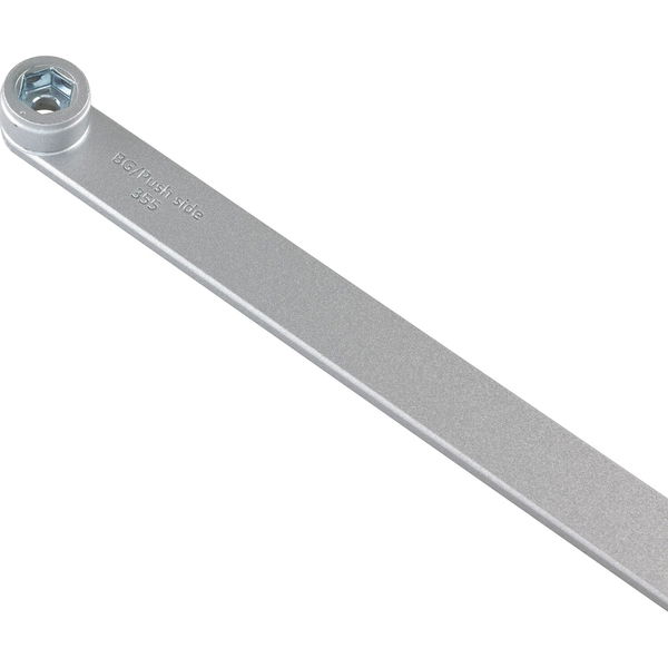 Geze Hebel passend zur R-BG Gleitschiene mit Rauchschalterzentrale, silber