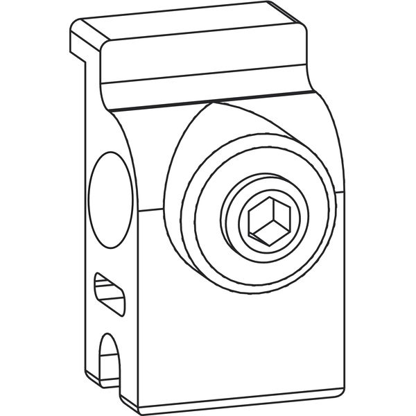 GU-966/200 Stützbock für 10 mm Verbindungsstange, Kunststoff silber