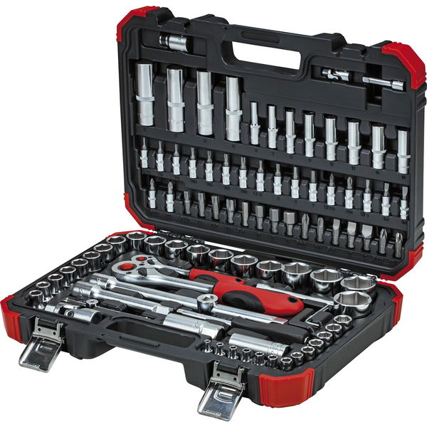 GEDORE RED Steckschlüssel-Satz 1/4″ + 1/2″ mit Umschaltknarren 94-teilig
