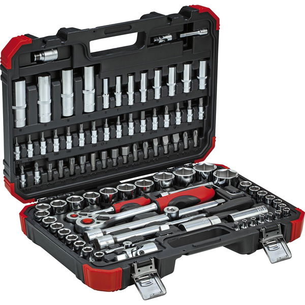 GEDORE RED Steckschlüssel-Satz 1/4″ + 1/2″ mit Umschaltknarren 94-teilig