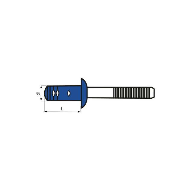 GESIPA Blindniet Flachrundkopf G-Bulb – Stahl/Stahl