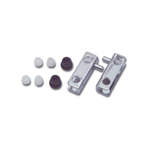 Glastür Scharnierset 4-6, Zapfdurchmesser 5 mm, Zapfenhöhe 5 mm