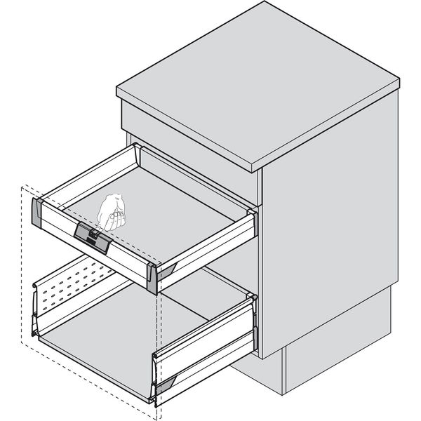 BLUM Griff/Mitnehmer für Innenschubkasten