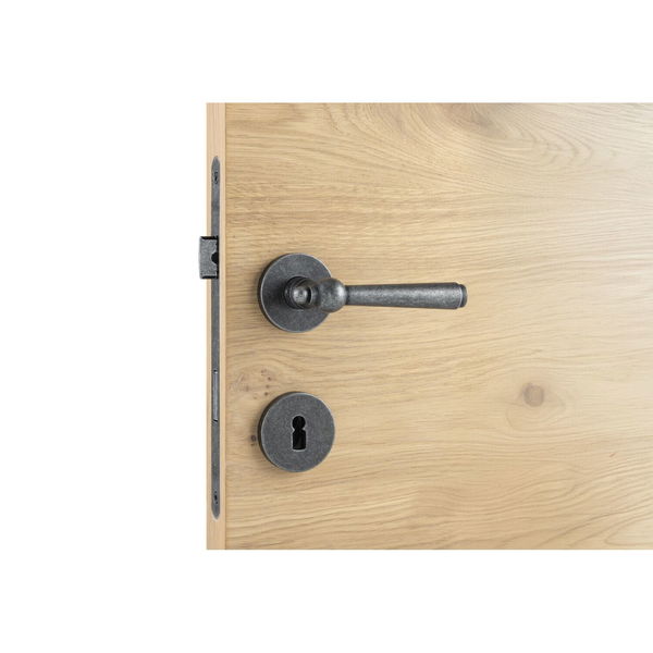 Halcö Einstemmschloss BB, Dornmaß 50mm, Stahl schwarz – links/rechts verwendbar, inkl. Schlüssel