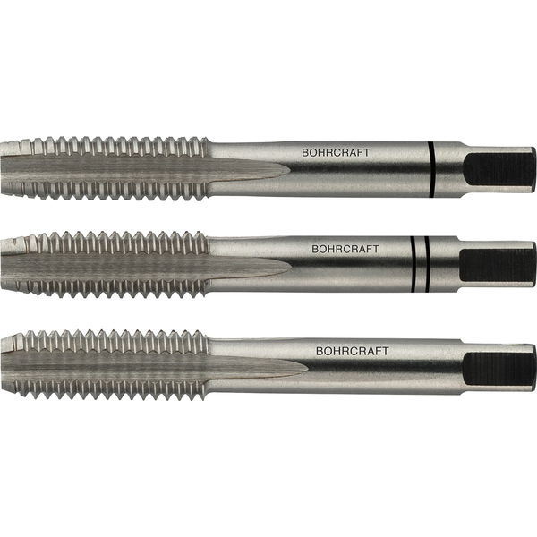 Bohrcraft Hand Gewindebohrer Satz HSSG DIN352UNC amerikanisches Grobgewinde 1/4 Zoll – 3 Stück