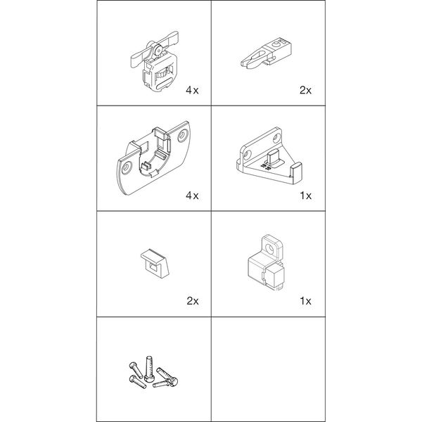 EKU CLIPO 15 H MS Schiebetürbeschlag Garnitur | 1400x1000mm für 2 Türen | höhenverstellbar, anthrazit