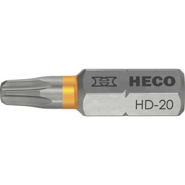 Heco Bit HD 20 – Bit-Einsatz 1/4″ Sechskant, Länge 25mm Heco-Drive Stahl orange