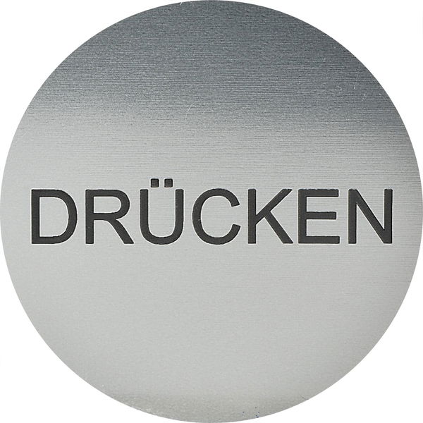 Hinweisschild rund Drücken, Ziehen, Symbol Rauchen verboten