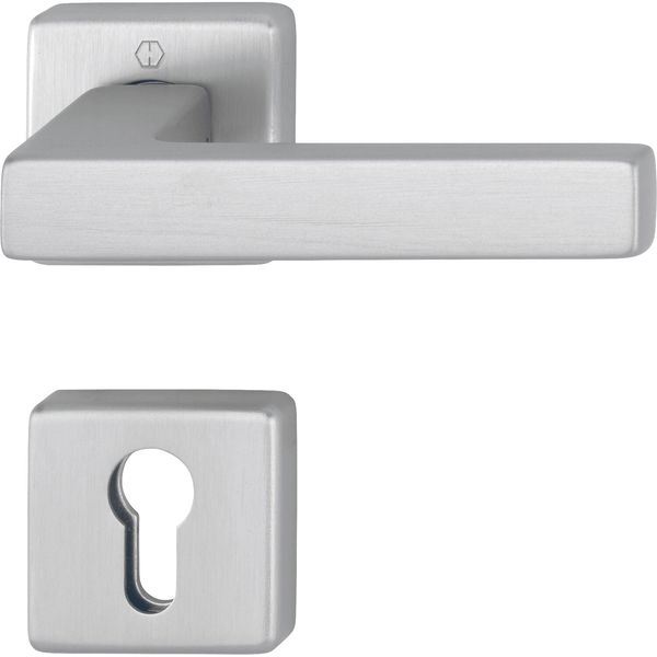HOPPE Drückergarnitur AUSTIN feuerhemmend PZ, Aluminium edelstahlfarbig matt