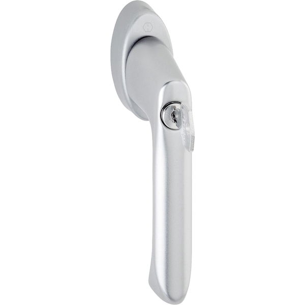 HOPPE Fenstergriff BREST – sperrbar, VK 7 x 32 – 42 mm, Alu silber