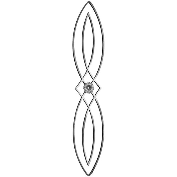 IAM DESIGN Zierstab 1000x14mm zum Anschweißen, Eisenstange passend zu Handlauf Treppengeländer, Schmiedeeisen gehämmert