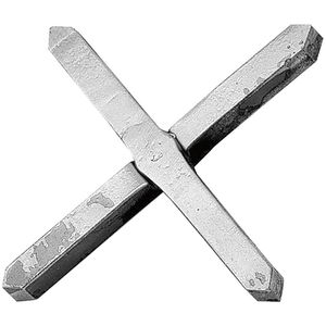 IAM DESIGN Zierelement 100x100mm aus geschmiedetem Eisen Kreuz glatt passend zu Schmiedeeisen Treppengeländer
