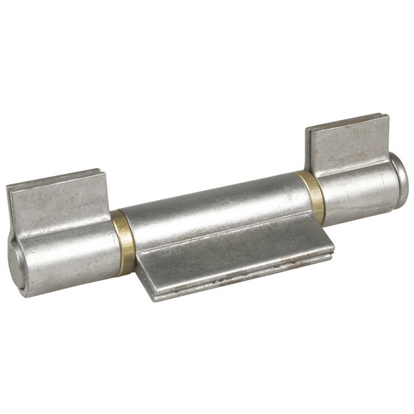 Anschweißband 3-teilig  I-Lappen; Stahl blank; Stift 20 mm mit Messinring