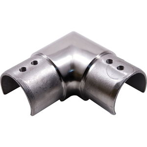 IAM DESIGN Eckbogen für Nutrohr rund ø 42,4 x 1,5 mm, Edelstahl geschliffen V2A