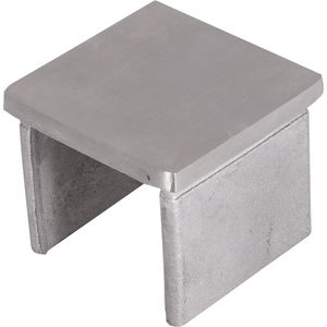 IAM DESIGN Endkappe für Nutrohr eckig, 40×40 mm, Edelstahl geschliffen V4A