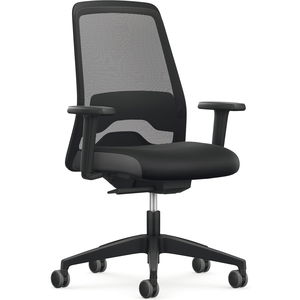 Interstuhl ergonomischer Bürostuhl Every EV25R – Schreibtischstuhl, Bürosessel mit praktischen 2D Armlehnen, bis 120kg, schwarz