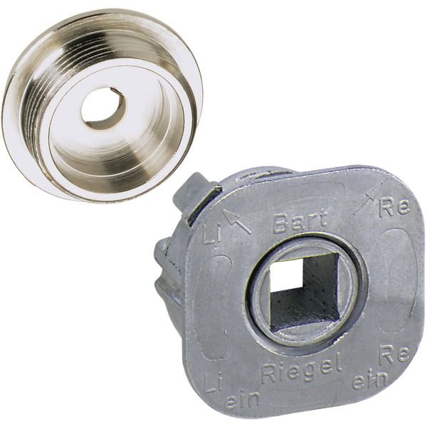 JUNIE 7616 Vierkantnuss ASS Schließeinsatz, 7 mm, Zink roh