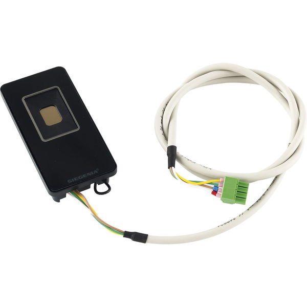 KFV Fingerprint Türöffner mit Dekorelement – Fingerscanner Zutrittskontrolle mit WLAN und Bluetooth inklusive 1m Kabel, schwarz