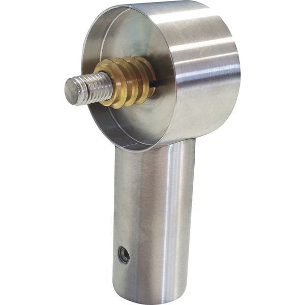 KWS Endstütze RS – gerade Rundrohr, für Holzrohr, 40mm, Edelstahl