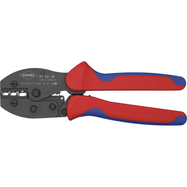 KNIPEX Crimpzange PreciForce® isolierte Kabelschuhe/Steckverbinder 0,5-6 mm²