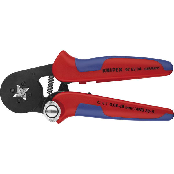 KNIPEX Crimpzange selbsteinstellend Seiteneinführung 0,08-16 mm², L=180 mm