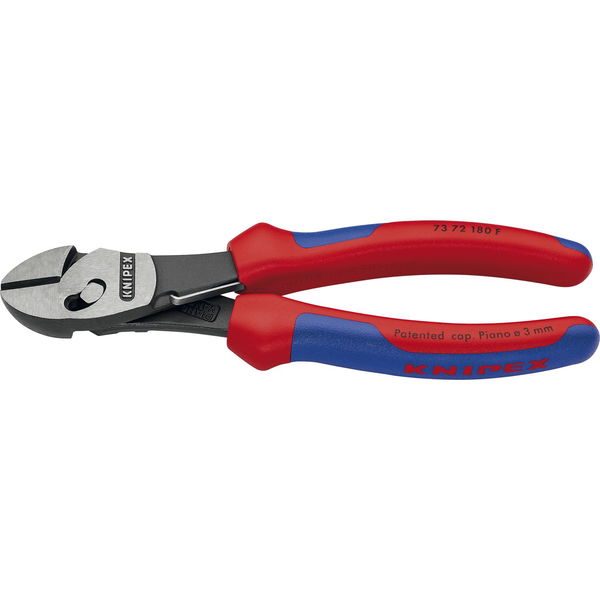 KNIPEX Kraftseitenschneider TwinForce®, 2-K mit Feder 180 mm