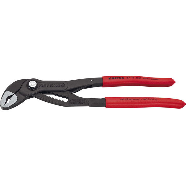 KNIPEX Wasserpumpenzange Cobra® matic 8711, SW -46 mm, 2″, KS-Griff, L=250 mm