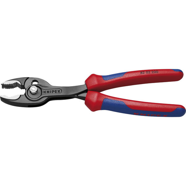 KNIPEX Frontgreifzange TwinGrip 8202, 2K-Griff, schwarz, 200 mm