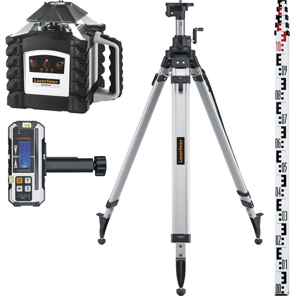 Laserliner Rotationslaser Quadrum M 350 S Set-4 ideal für präzises Ausrichten von Horizontalen, Vertikalen und Neigungen