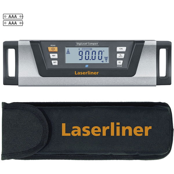 Laserliner Digitale Wasserwaage DigiLevel-Compact – kleine Wasserwaage magnetisch 23cm, grau/schwarz