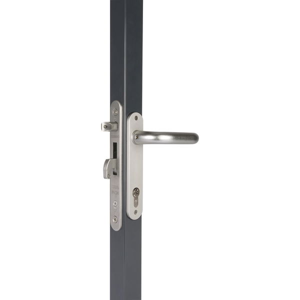 Rohrrahmenschloss Fortylock mit Hakenriegel, PZ 92,DM 20 mm,Stulp rund,Edelstahl