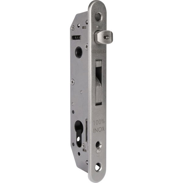 Rohrrahmenschloss Fortylock mit Hakenriegel, PZ 92,DM 20 mm,Stulp rund,Edelstahl