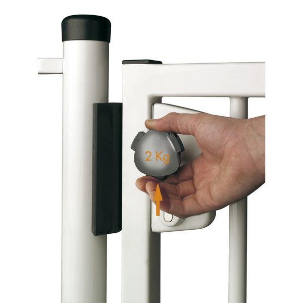 Gittertorschlossset LAKZ4i4i mit Türknopf Kidloc, für 40 mm Profile, Alu RAL7040