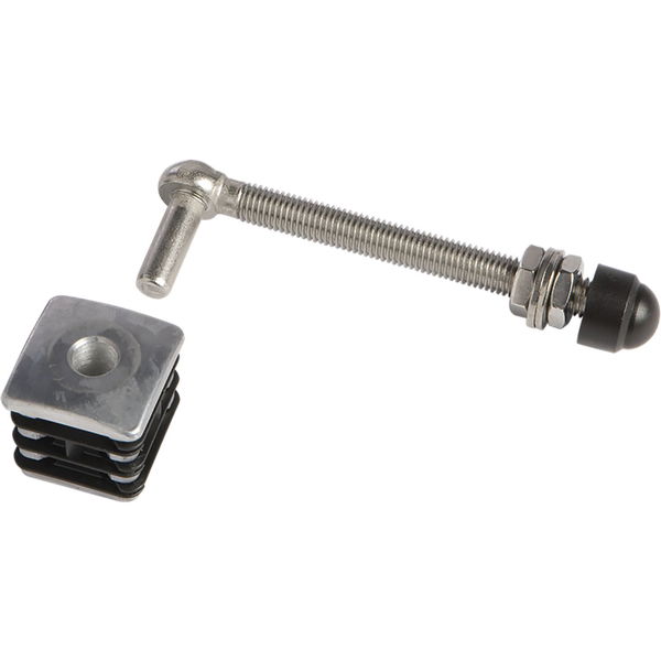 Torbandset für Gartentore, M12, Länge 130 mm, für  Vierkantrohr, Edelstahl
