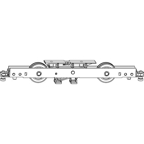 MACO HS Laufwagen mitte einzeln, ohne Bürsten, 300 kg, silber (214691)
