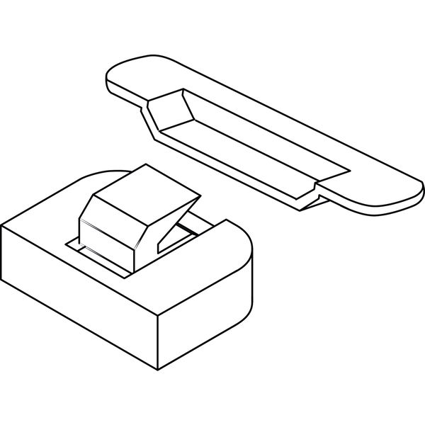 MACO HS Mittelverschluss senkrecht, verstellbar, silber (44652)