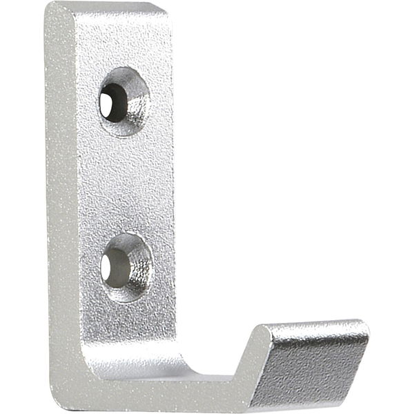 Mantelhaken Algethi Breite 15 mm, Höhe 48 mm, Aluminium silber eloxiert