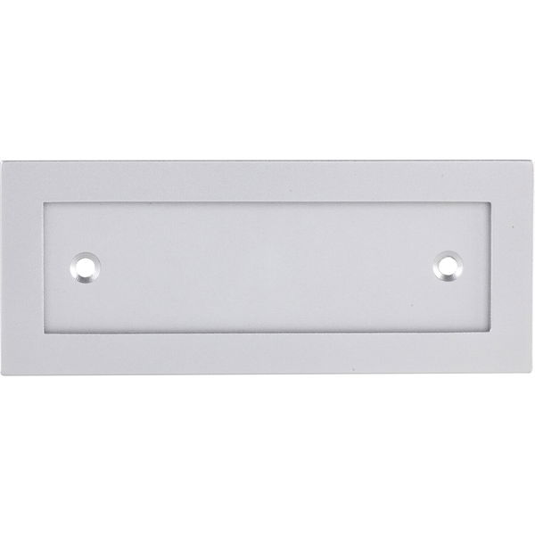 Marchesi Namensschild Rahmen 120x48mm mit 2 Anschraublöcher, Aluminium eloxiert