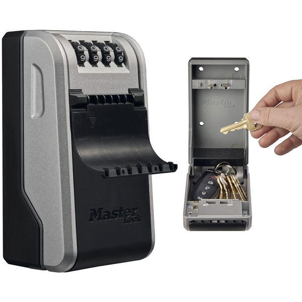 MASTER LOCK Schlüsselsafe 5481 EURD Wandbefestigung, schwarz/grau