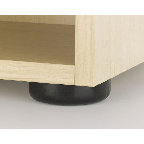Möbelgleiter starr-4 Schraublöcher ø 80 mm, Höhe 22 mm, Kunststoff schwarz