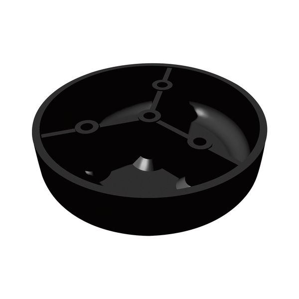 Möbelgleiter starr-4 Schraublöcher ø 80 mm, Höhe 22 mm, Kunststoff schwarz