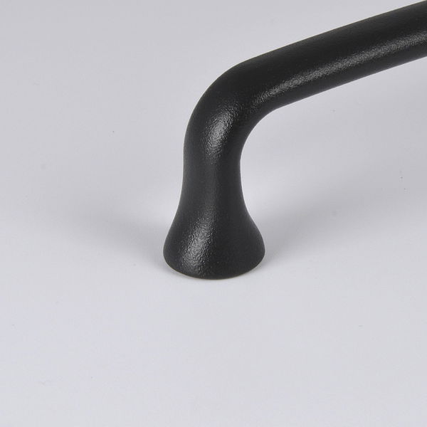 Furnipart Möbelgriff Provence LA160 – Gusseisengriff Sockel ø 18mm, Griffe für Küchenschränke, Gusseisen schwarz