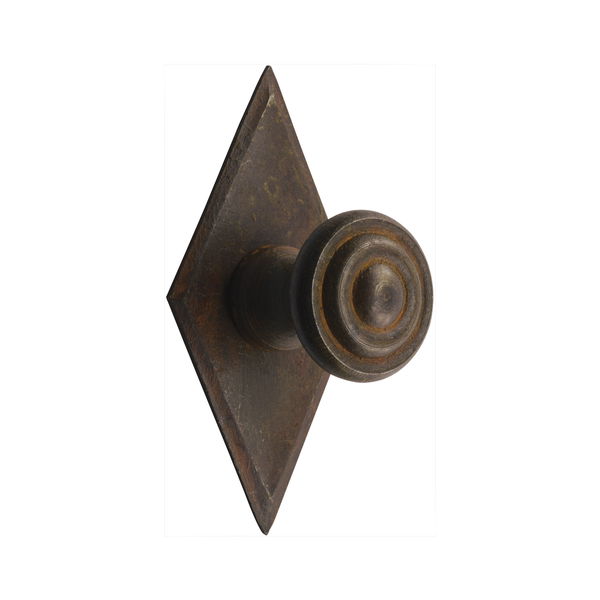Möbelknopf Karo mit Schild