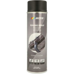 Motip Sealing Spray – Abdichtspray ideal zur Dachrinnen Abdichtung, Dicht Spray wasserdicht 500ml, schwarz matt