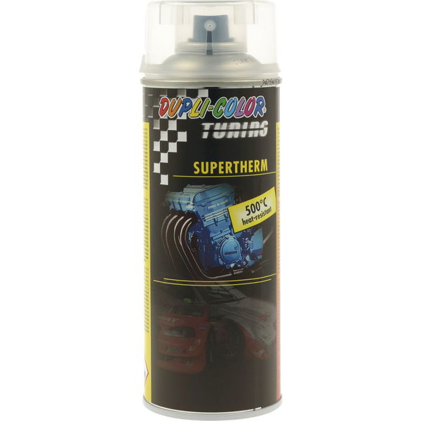 Dupli Color Lackspray hitzebeständig für Metall, Gusseisen und Aluminium bis 500°C, hochtemperaturbeständiger Klarlack, 400ml