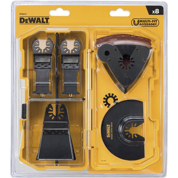 Dewalt Multitool Oszillierwerkzeug-Zubehör Schreiner Set DT20731 – 8 Stück