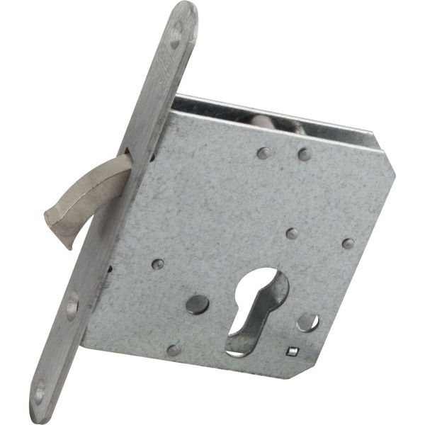 ASSA ABLOY Schiebetürschloss mit vernickeltem Bogenriegel