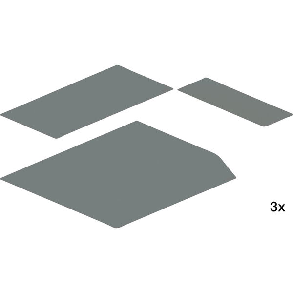 Peka Antirutschmatte Tablar KB 600mm Set – rutschfeste Schubladenmatte passend zu Hochschrank System Pleno Maxi, Silikon walnussgrau, 9-teilig