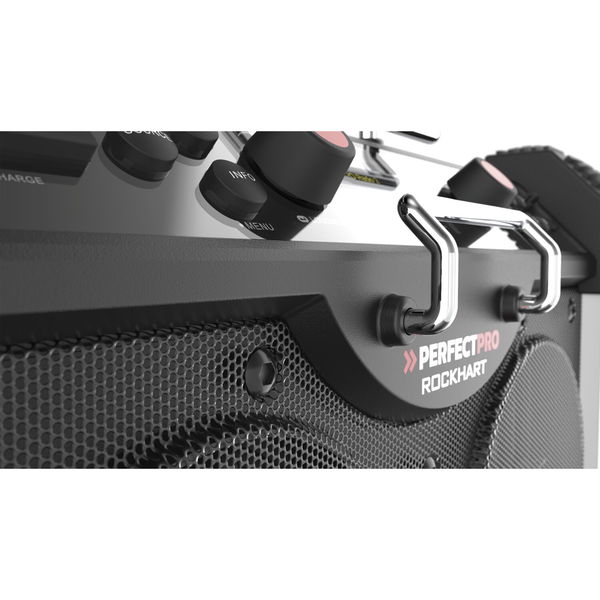 Perfectpro Akku Radio Rockhard – Radio mit Bluetooth 5.0 – Baustellenradio mit 2×30 Watt – DAB+ & UKW-Empfang