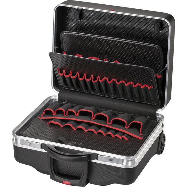 Parat Werkzeugtrolley leer Classic KingSize Neo – Werkzeugkoffer mit Rollen 270x490x460mm, verschließbar für bis zu 50 Werkzeuge, Aluminium/Kunststoff